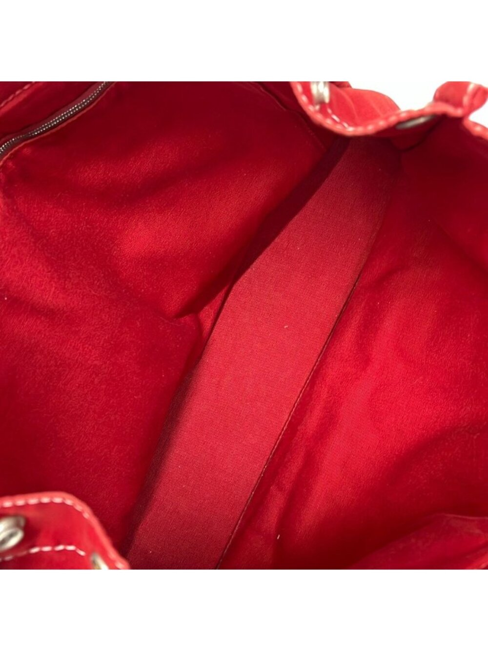 Hermes Tote Sac Deauville MM Red - Picture 7 of 10